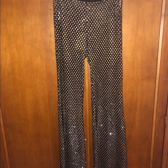 Black sequin flared pant - Picture 7 of 9